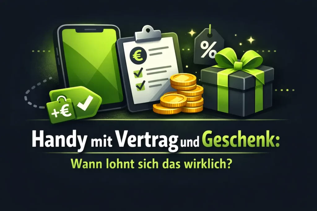 Handy mit Vertrag und Geschenk