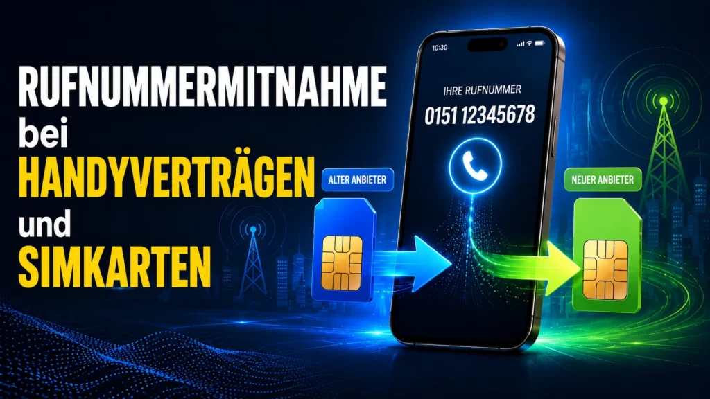 Rufnummermitnahme bei Handyverträgen und Simkarten