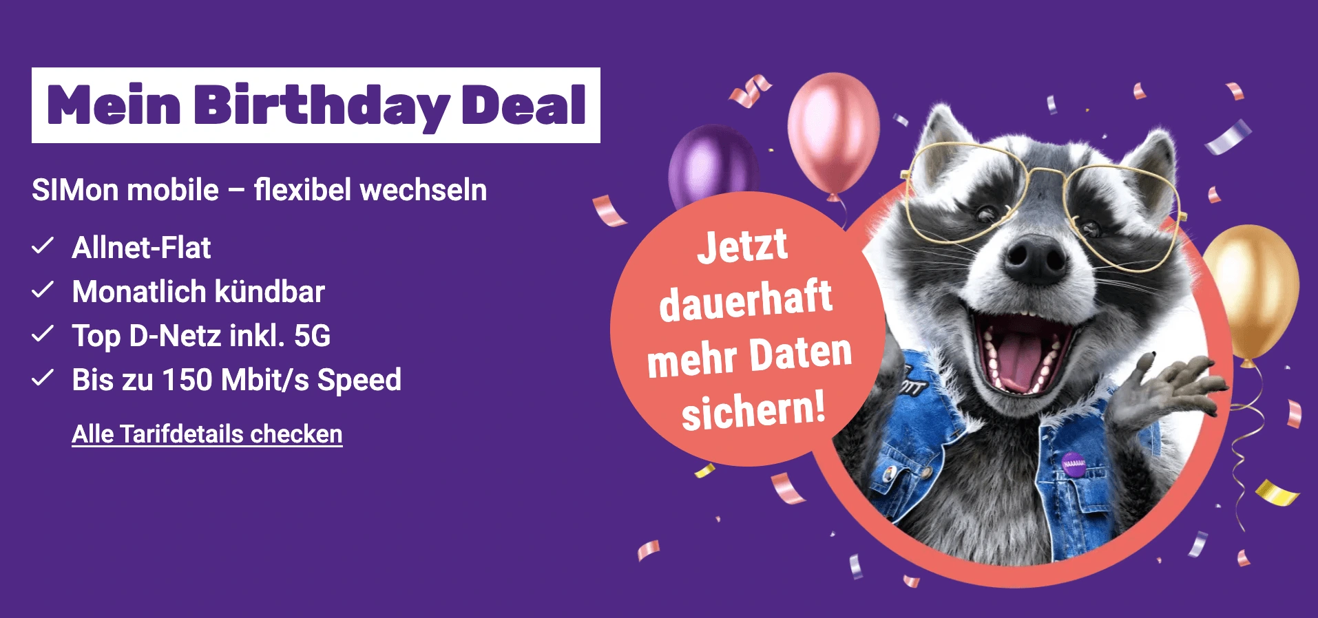 SIMon mobile Geburtstag: 70GB im Vodafone-Netz ab 9,99€
