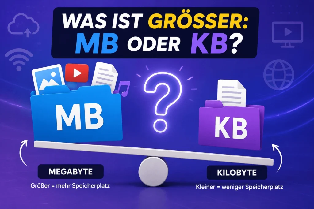 Was ist größer MB oder KB? Beitragsbild